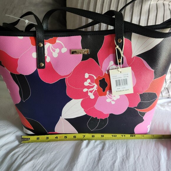 Trina Turk Pink Floral Tote, NWT - Picture 4 of 7
